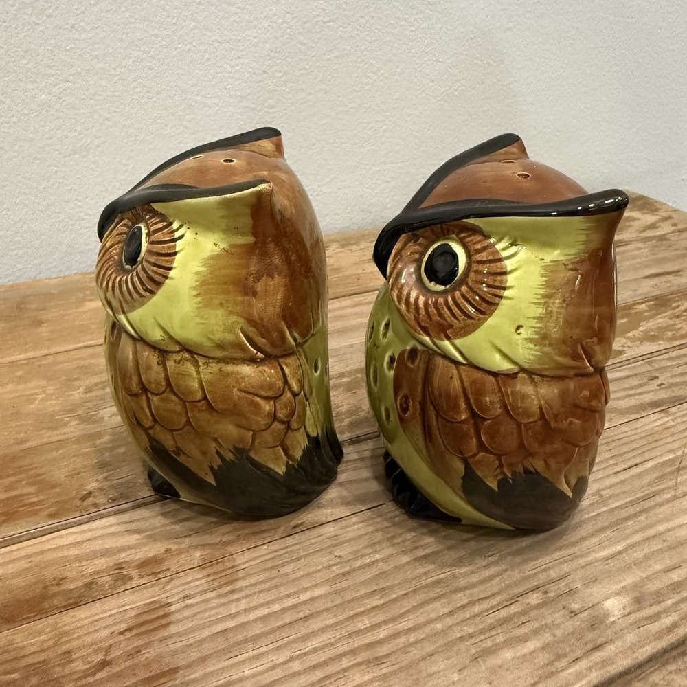 Vintage Lego Japan Model 4442 owl salt and pepper shakers - Picture 3 of 11